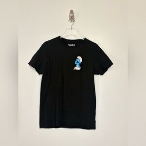Smurfs Black Short Sleeve Graphic Tee - Women